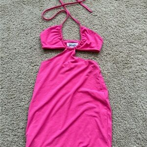 Luvajot Pink Halter Dress
